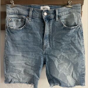 Pistola‎ blue denim frayed shorts size 29